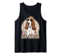 Conejito de Pascua Basset Hound Egg Hunter Dog Lover Camiseta sin Mangas