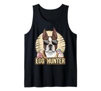 Conejito de Pascua Boston Terrier Egg Hunter Dog Lover Camiseta sin Mangas