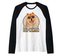 Conejito de Pascua Chow Chow Egg Hunter Dog Lover Camiseta Manga Raglan
