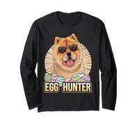 Conejito de Pascua Chow Chow Egg Hunter Dog Lover Manga Larga