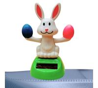 Conejito De Pascua Con Baile Solar - Decoración De Cabezones Para Tablero De Niña, Cabezones Para Tablero | Lindo Conejito Que Sacude La Muñeca Del Baile Solar, Muñeca Decorativa Creativa Del Bailarín