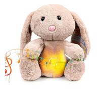 Conejito de Pascua de Peluche, Dormir Pascua Juguetes de Peluche con Música Calmante y Movimiento Respiratorio, Lindo Conejito Calmante Alivio Peluche Juguete Regalo para Niños Adulto