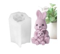 Conejito de Pascua de silicona - para vela perfumada en forma de corazón con diseño de pulgar en arriba, para vela flexible para proyectos artesanales, herramienta artesanal reutiliz