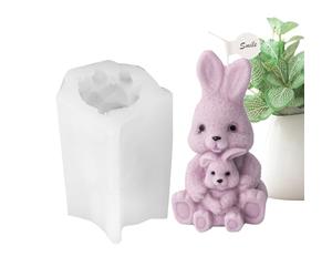 Conejito de Pascua de silicona - para vela perfumada en forma de corazón con diseño de pulgar en arriba, para vela flexible para proyectos artesanales, herramienta artesanal reutiliz