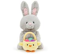 Conejito de Pascua GUND exclusivo de Amazon con canasta y huevos de Pascua. Decoraciones de Pascua. Conejito de peluche para ni os de 1 a o en ad