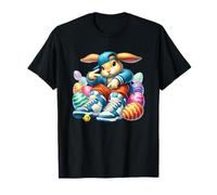 Conejito de Pascua Hip Hop Vibes Con Huevos Camiseta