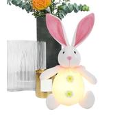 Conejito de Pascua Iluminado Relleno - Conejito De Pascua Iluminado | Luz nocturna LED en forma de conejo de Pascua, juguete para dormir de peluche iluminado con LED, decoración de té