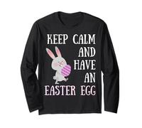 Conejito de Pascua Keep Calm and Have a Easter Egg Manga Larga