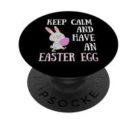 Conejito de Pascua Keep Calm and Have a Easter Egg PopSockets PopGrip Adhesivo