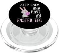 Conejito de Pascua Keep Calm and Have a Easter Egg PopSockets PopGrip para MagSafe