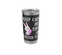 Conejito de Pascua Keep Calm and have a Easter Egg Vaso térmico de acero inoxidable de doble pared