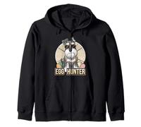 Conejito de Pascua Miniatura Schnauzer Egg Hunter Dog Lover Sudadera con Capucha