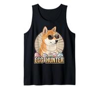Conejito de Pascua Shiba Inu Egg Hunter Dog Lover Camiseta sin Mangas