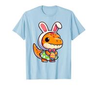Conejito de Pascua T-Rex dinosaurio primavera vestido cesta huevos niñas Camiseta