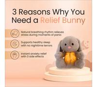 Conejito de peluche que respira y calma, 2 unidades