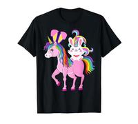 Conejito de Unicornio de Pascua Bunnicorn Bunnycorn Funny Girls Boys Camiseta gráfica económica, Hombre, Negro, M