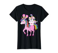 Conejito de Unicornio de Pascua Bunnicorn Bunnycorn Funny Girls Boys Camiseta gráfica económica, Mujer, Negro, M