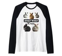 Conejito divertido Jersey Wooly Rabbit Crew Camiseta Manga Raglan