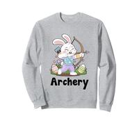 Conejito jugando con arco Día de Pascua Huevo Cacería Sudadera