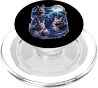 Conejito Oscuro bajo la Luna Llena- Rayo de fantasía Vintage PopSockets PopGrip para MagSafe