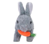 Conejito relleno reversible Cuddle Bunny relleno, conejito de fresa con conejito transformado con la polipé de lujoso, zanahoria que se convierte en orejas de peluches con bunnies (Rosa) (Grau)