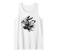 Conejito Samurai Tinta Negro Conejo Guerrero Camiseta sin Mangas