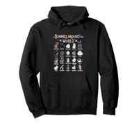 Conejitos Alrededor del Mundo Razas de Conejos Gráfico Animal Mascota Sudadera con Capucha