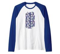 Conejitos Blancos sobre un Fondo Azul. ¡Muchos de Ellos! Camiseta Manga Raglan