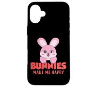 Conejitos me Hacen Feliz Conejo de Pascua Lindo Conejito Carcasa para iPhone 16 Plus