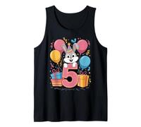 Conejo 5º cumpleaños niño niña 5 años quinto cinco Conejo Camiseta sin Mangas