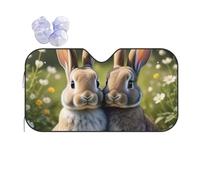 Conejo Amor Impreso Automóvil Cubiertas De Parabrisas Portátil Protector Solar para Parabrisas Delantero Universal Automóvil Parasol para SUV Furgonetas Camion 70x130cm