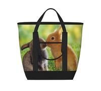 Conejo Amor Impreso,Bolsas de almuerzo de gran capacidad, bolsa de mano térmica para mujeres, hombres, trabajo, picnic, viajes.