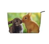 Conejo Amor Impreso,Neceser de Pana, Neceser de Maquillaje portátil, Neceser de Viaje