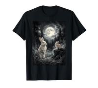 Conejo Aullando a La Luna Meme 90s Animal Conejo Camiseta