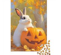 Conejo Calabaza Puzzle 1000 Piezas Impresión De Alta Definición, Puzzle De Madera, para Adultos Y Niños 14+, Rompecabezas Juego De Retos, Regalos Originales 1000pcs (75x50cm)