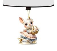 Conejo colgante de conejito de primavera, lindo 2D plano conejito colgando placas - 8 cm/3,14 pulgadas mochila - Encanto, fiesta de vacaciones para la puerta de la ventana de la pared