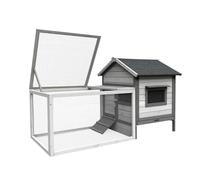 Conejo con casa de roedor y rueda libre 146 cm gris claro 16_0002237