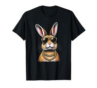 Conejo con gafas de sol, divertido jefe rebelde Hip Bunny Pascua Camiseta