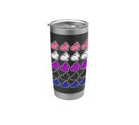 Conejo Conejito Píxeles Arte LGBT Fluido de Género Bandera Vaso térmico de acero inoxidable de doble pared