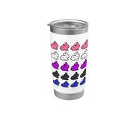 Conejo Conejito Píxeles Arte LGBT Fluido de Género Bandera Vaso térmico de acero inoxidable de doble pared