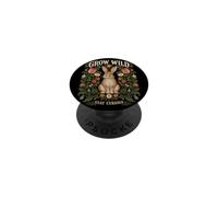 Conejo Curioso Entre Flores para Amantes de la Naturaleza PopSockets PopGrip Adhesivo