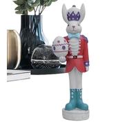 Conejo de Pascua Cascanueces | navideño tradicional colorido | Conejo de Pascua Cascanueces Figura de mesa - para vacaciones de primavera, chimenea, pasillo, casa y