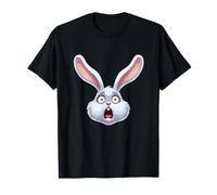 Conejo de Pascua con Cara de Conejo de Dibujos Animados sorprendido Camiseta