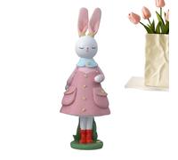 Conejo De Pascua,Conejito de Pascua de Resina Decoración Adorable - Figurillas De Conejo De Primavera para Mesa,para Cocina Dormitorio Baño Oficina Repisa Ventana Escritorio Estantería
