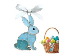 Conejo de Pascua de pie, hecho a mano, figura de conejo de paja con zanahoria, decoración de luz solar, decoración de Pascua, escultura Bu-nny, para estantería, mesa de comedor, alféizar de la ventana