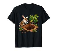 Conejo de Pascua Detective cavando Zanahoria Agujero Camiseta