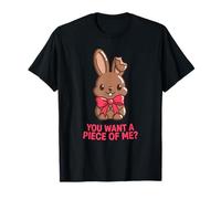 Conejo de Pascua Divertido con Texto en inglés Do You Want Piece of Me Camiseta