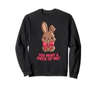 Conejo de Pascua Divertido con Texto en inglés Do You Want Piece of Me Sudadera