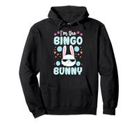 Conejo de Pascua familiar a juego con flores I'm The Bingo Bunny Sudadera con Capucha