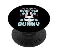 Conejo de Pascua Familiar a Juego con Flores I'm The Boba Tea Bunny PopSockets PopGrip Adhesivo